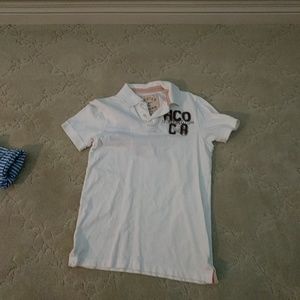 Hollister white polo shirt medium